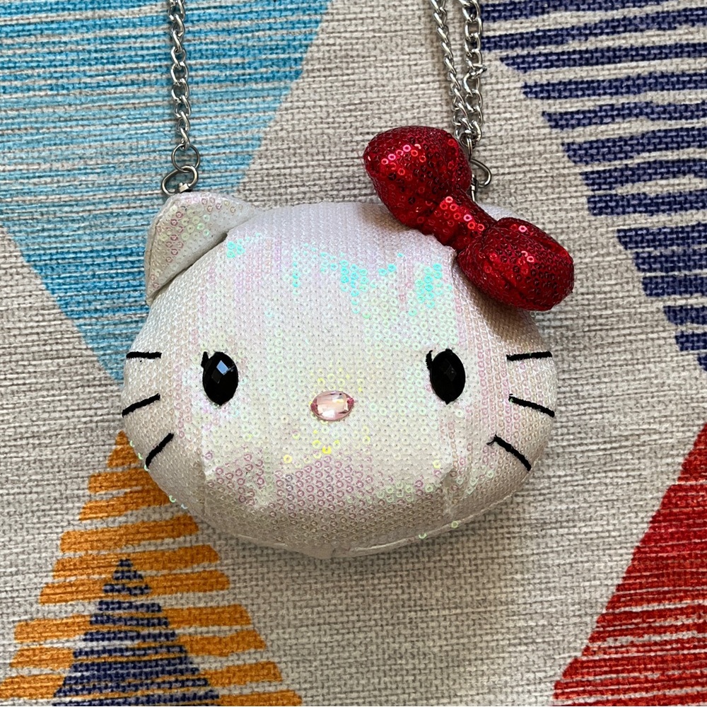 Sequin hello kitty purse